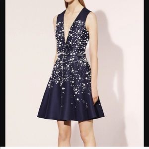 Prabal Gurung navy embellished dress